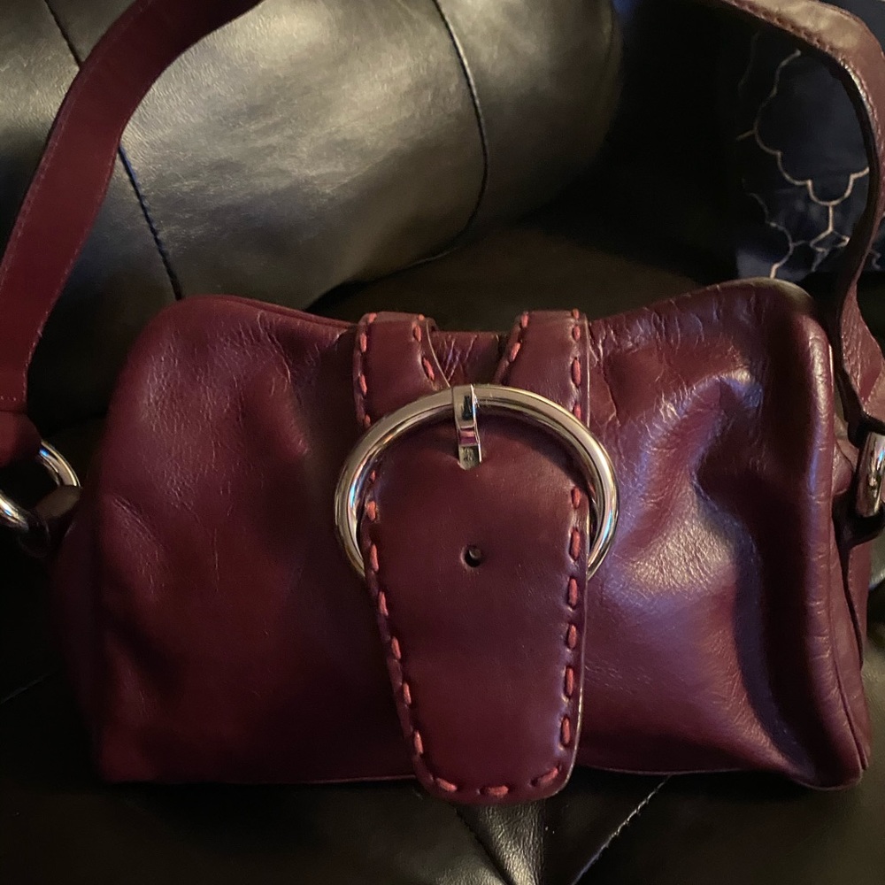 Desmo red leather shoulder bag like new